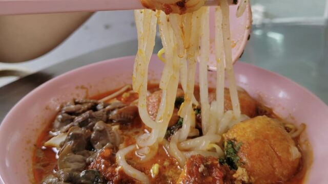 Traditional Laksa served at One Food Centre in Taman Universiti, Skudai, Johor