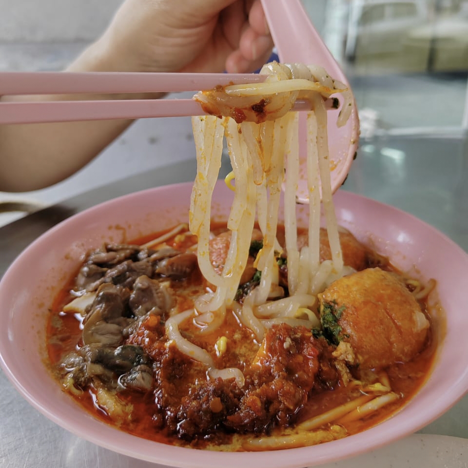 Traditional Laksa served at One Food Centre in Taman Universiti, Skudai, Johor